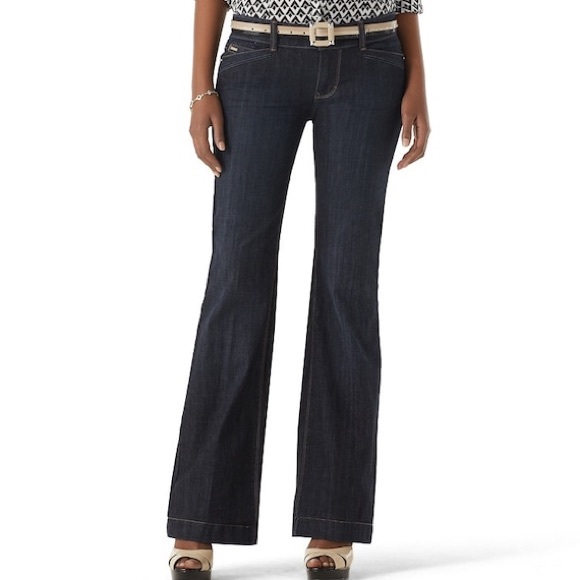 White House Black Market Trouser Leg Blue Jeans - Picture 9 of 9